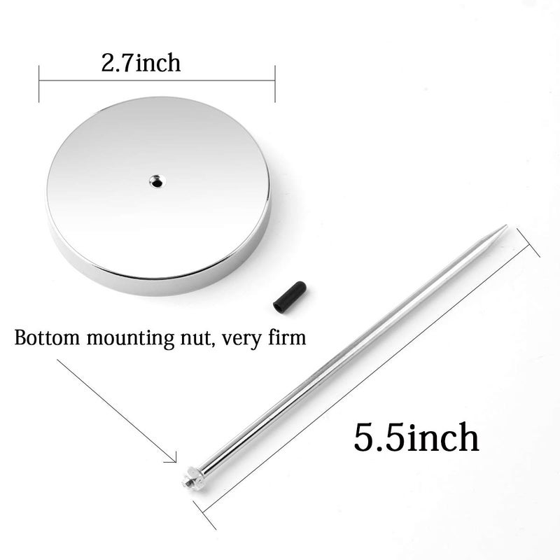HRLORKC 2pcs Desk Receipt Holder Bill Fork Receipt Spike Stick Silver Restaurant Check Spindle 5.5 Inch by HRLORKC - Image 2